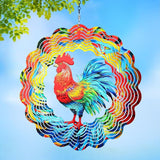 Chicken Wind Spinners Outdoor,12 inch 3D Hanging Wind Spinner Spring Garden Decor Rooster Gifts for Women Men,Metal Wind Catchers Kinetic Sculpture for Silhouette,Yard Art,Porch,Patio Decoration
