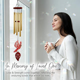 30'' Memorial Crystal Wind Chimes Loss of Mom Dad Grandparent Sympathy Cardinal Bird Keepsake Weatherproof Windchime Remembrance Gift in Memory Loved Ones for Window Outdoor Garden Decor HW2-LW