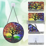 Stained Glass Window Hanging - 6.3 Inch Colorful Tree of Life Suncatcher, Tree of Life Wall Art for Window Home Door Garden Outdoor Decor and housewarmings Birthday, Gifts for Adults Women Men Mom