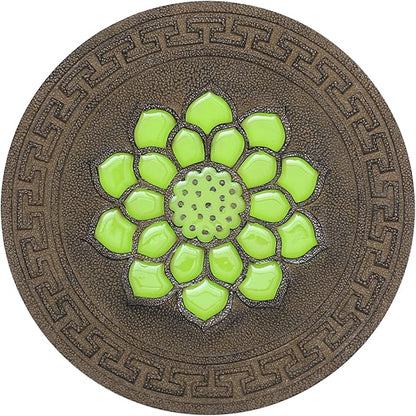 Stepping Luminous Stones for Garden, Lotus Pattern Outdoor Stepping Stone, Decorative Yard Art Step Stone for Walkways, Lawn, Patio, Path, Flower Bed, 3pcs, Style 1