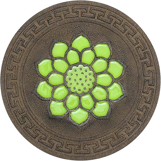 Stepping Luminous Stones for Garden, Lotus Pattern Outdoor Stepping Stone, Decorative Yard Art Step Stone for Walkways, Lawn, Patio, Path, Flower Bed (Color : Style 1, Size : 2pcs)