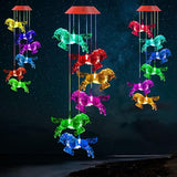 Solar Horse Wind Chimes, Color Changing Horses Wind Chime, Waterproof Solar Horse Lights, Romantic Solar Powered Horse Wind Chime, Home, Yard, Balcony, Outdoor, Garden Decoration Gifts, Gifts for Mom