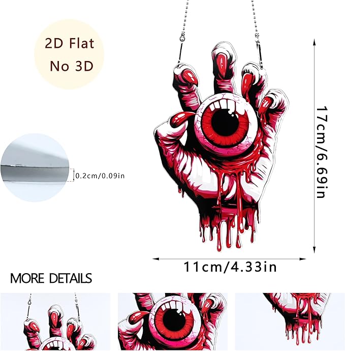 Halloween Eyeball Ornaments Colorful Window Hanging Decorations Home Wall Decor for Indoor Outdoor
