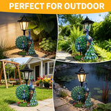 Solar Peacock Decor Outdoor, Garden Statue with Lantern for Patio Lawn Pathway Landscape Decoration Gift Gifts for Mother's Day Birthday Housewarming