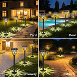 Solar Lights Outdoor 12 Pack Solar Garden Lights Waterproof IP65 Solar Landscape Lights Solar Pathway Lights for Patio, Yard, Driveway Decoration (Warm White