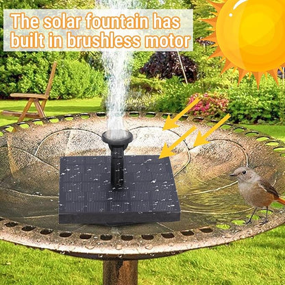 Solar Water Fountain for Bird Bath,Solar Bird Bath Fountains Pump with 6 Nozzles Monocrystalline Silicon Square Floating Outdoor Solar Water Pump for Garden, Pond, Pool