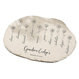 Personalization Universe Garden of Love Custom Garden Stone - Outdoor Decor with Names, Personalized Garden Gift and Decorations, Flower Design, Durable Polyresin, Mother's Day, Large 7.5" X 12"