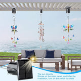 Reginary 8 Pcs Solar Powered Wind Spinner Motor Small Solar Energy Hanging Rotating Motor Revolving Wind Chime Spinner for Sun Catchers Display Patio Garden Lawn Outdoor Decoration