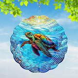 Turtle Yard and Garden Wind Spinner, Unique 3D Hanging Turtle Wind Spinner