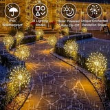 suddus Solar Garden Lights Outdoor Waterproof Decorative, Upgrade 2Pack 150LED Firework Lights, Solar Fairy Lights for Yard, Garden, Party, Patio, Pathway, Flowerbed - Warm White
