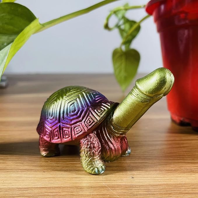 Evil Penis Outdoor Garden Statues, Funny of Tortoise Sculptures Yard Decorations Lawn Ornaments Decor Inappropriate Weird Gifts for Women Housewarming Mother's Day (Tortoise)