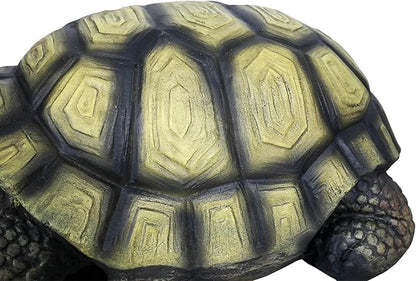 Realistic Turtle Figurine for Garden, Deck, or Indoor Decor – Concrete Tortoise Sculpture with Hand-Painted Shell Detail – Perfect for Landscaping, Pond Areas, or Nature-Themed Home Design