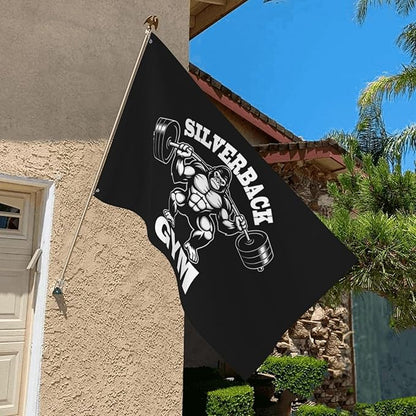 Gorilla Flag Outdoor Heavy Duty Gym Banner Double Sided 3x5 Ft Fitness Workout Flags with Brass Grommets for Room Decor, Bedroom, Garden, House Decoration