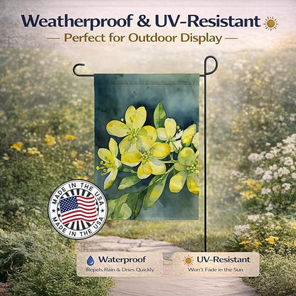 Caroline's Treasures South Carolina Yellow Jessamine in Watercolor Garden Flag Mailbox Flag Decorative Yard Flag Banner Outside Patio Artwork Yard Flower Beds, Garden Size, Multicolor