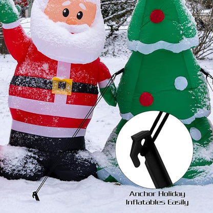 Aodaer 36 Pieces Plastic Inflatable Stakes 8.8 Inch Christmas Halloween Yard Stakes Heavy Duty Anchor Replacement Inflatable Accessories for Garden Outdoor Inflatable Decorations, Black