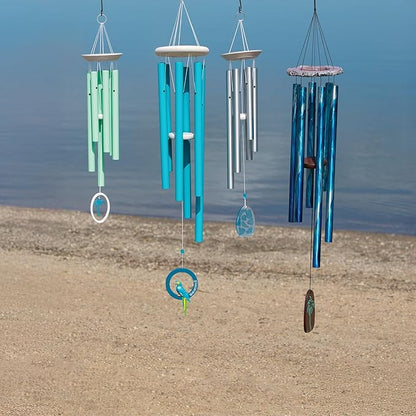 Woodstock Wind Chimes Margaritaville UV Palm Wind Chime Large (40") Multicolored Tropical Chimes for Outside Patio Porch Sunroom or Garden Décor