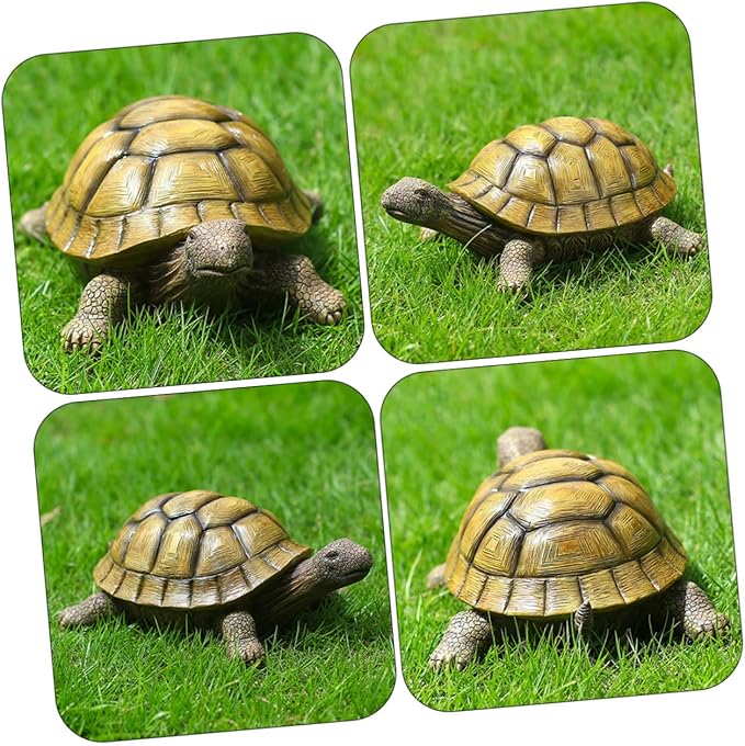 Decorative Tortoise Resin Ornament for Garden Charming Outdoor Sculpture for Lawn Patio and Home Unique Rustic Garden Lovers