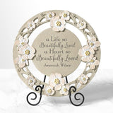 Let's Make Memories Personalized A Beautiful Life Sympathy Garden Stone - Garden Memorial