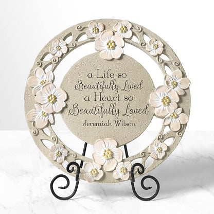 Let's Make Memories Personalized A Beautiful Life Sympathy Garden Stone - Garden Memorial