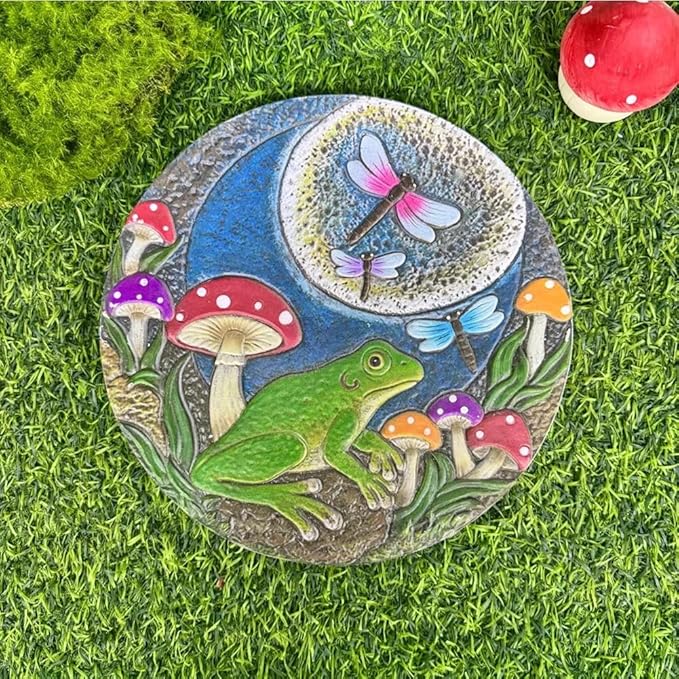 GZHERVICES Stepping Stone Ornaments for Courtyard Decor, Garden Landscape Stepping Stones and Lawn Walkway Pads, Decorative Garden Stones and Patio Path Pavers(Multi-Colored-C)