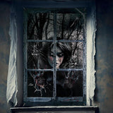 Halloween Window Decorations Spooky Blood Ghost- Halloween Party Hanging Decor, Curtains & Cover for Outdoor Indoor Door Yard Porch Wall Holiday, 32" x 47"
