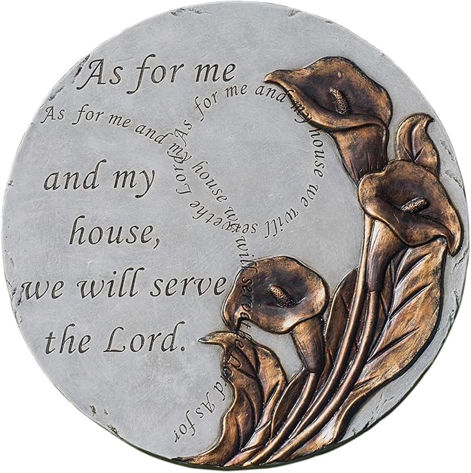 Roman Giftware Inc., Garden Collection, 9" D AS for ME and My House,Religious, Inspirational, Durable (9x1x9)