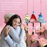 Cute Ceramic Wind Chimes for Outside and Indoor, Memorial Windchime with Soothing Melodic Tones, Gifts for Mom, Garden Patio Balcony Home Decor Hanging Windchimes (Single Bird-Yolk)