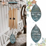 ASTARIN Wedding Gifts Wind Chime, Personalized Names & Date Wind Chimes Gifts for Couple 2024, Wedding Gift for Newlywed Bride Groom Husband Wife, Valentine’s Day Anniversary(Produced in USA)
