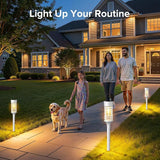 LETMY 12 Pack Solar Pathway Lights Outdoor, Bright Solar Lights Outdoor Waterproof IP65, Solar Garden Lights Outdoor for Yard Walkway Driveway Landscape Garden Decor （White）