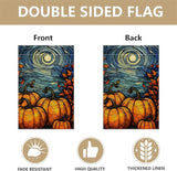 Garden Flags, Garden Flag, Stained Glass Style Pumpkin Maple Leaf Double-Sided Flags for Farmhouse Yard Outdoor Decoration-12 x 18inch (Pumpkin2)