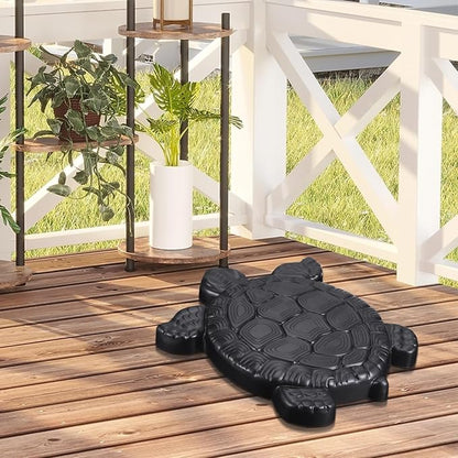 Stepping Stone Mold Turtle Shaped Concrete Cement Mould DIY Walk Maker Path Maker Mold for Garden Lawn Driveway Paving Paver Black