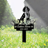 Custom English Springer Spaniel Memorial Stake,Dog Stake Metal Sign,Personalized Pet Outdoor Stake,Animal Garden Stake,Yard Metal Stake Pet Lover Gifts Pet Loss Sympathy Plaques Cemetery Decoration.