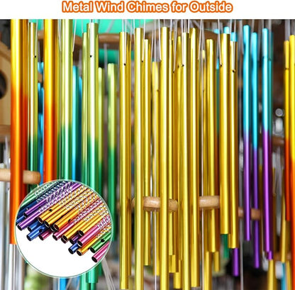 M METERXITY 100-Pack Wind Chime Tubes, Aluminum Wind Chime Empty Tubes, Metal Wind Bell for Outside/Arts and Crafts/DIY Home Garden Outdoor Hanging Decorations [Green+Pink+Blue+Yellow+Purple]