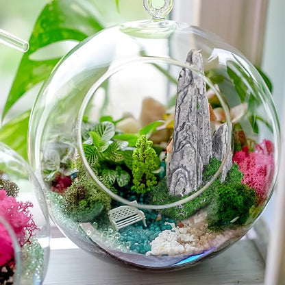 GANAZONO Mini Rockery Decoration Miniature Zen Garden Mountain Decor 8Pcs Bonsai Ornament Accessories Mini Bonsai Figurines Ornament Plant Pot Terrarium Decor