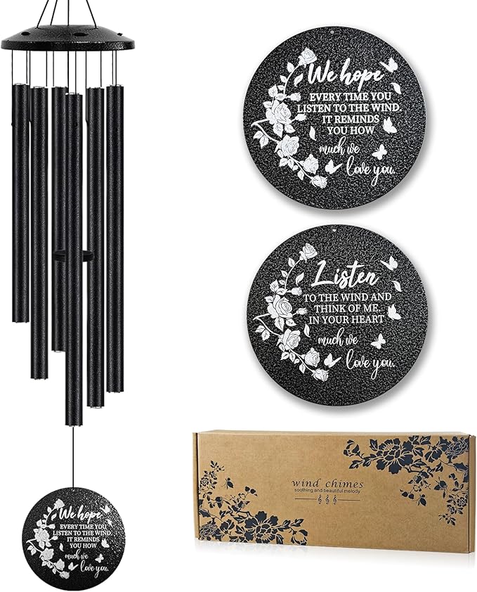 Memorial Wind Chimes for Loss of Loved One - 36'' Outside Sympathy Wind Chimes Gifts for Loss of Loved One, Windchimes in Memory of Loved One, Home Outdoor Garden Porch Patio Decor