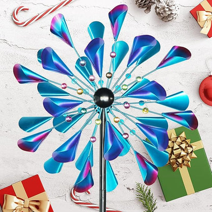 Decoroca Wind Spinner Choice for Families - 72in Large Outdoor Metal Wind Spinners - Pretty Outdoor Decor Birthday Loves - 21" W x 72" H (Double Blades)