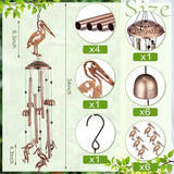 VioraWhite Pelicans Wind Chimes Outdoor Decoration for Women Men Mom Wife Grandma Pelicans Gifts Memorial Metal Wind Chimes for Outside Indoors, Lawn, Patio, Home, Porch, Garden, Yard Decor
