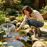 Solar Fountain for Bird Bath: Floating Mini Solar Powerd Water Fountain Outdoor with 6 Nozzles 2026 Upgraded Mini Fountains Pump for Brids Bath Garden Pond Pool