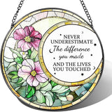 Thank You Gifts, Stained Glass Suncatcher Ornament, Window Hanging, Going Away/Goodbye, Appreciation, Retirement Gifts for Women, Men, Coworker, Boss, Friend | Retirement Party Decorations - Style G