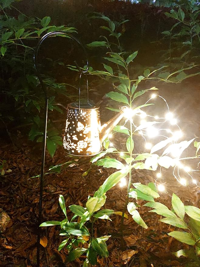N\A Yevheniy Solar Butterfly Garden Light,Solar Watering Can Lights Outdoor Garden Ornaments Waterproof for Pathway Yard Lawn Patio Landscape Decor