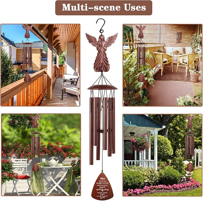 VENBEEL Mom Memorial Wind Chimes, Sympathy Gifts for Loss of Mom, Memorial Gifts for Mother Bereavement Condolence Remembrance