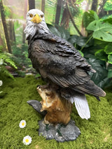 Teaeeno Majestic Eagle Decor Statue,Eagle Yard Decor Sculpture,Animal Statue Indoor/Outdoor Desk Decor for Home,Animal Figurine Ornament,Art for Desk,Garden Lawn Ornament,Perfect for Room,Office Table