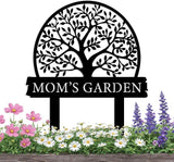 Personalized Garden Sign with Tree Of Life Design, Custom Garden Stake with Nature, Customized Garden Gift, Farmhouse Flower Garden Decor for Outside, Gardening Decor Gifts for Gardeners, Backyard Art