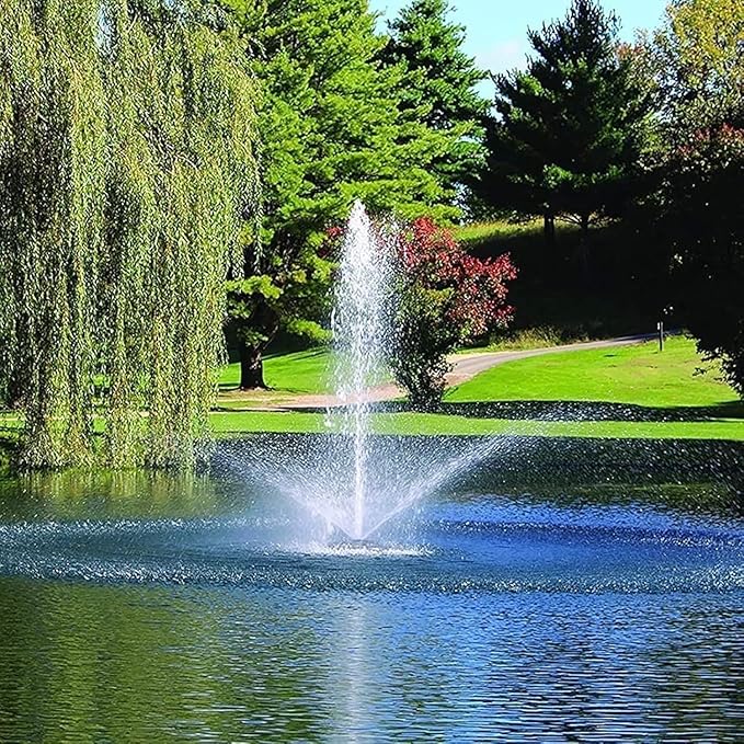 Kasco 1 HP J Series Decorative Fountain - 120V with 150 Ft Electric Power Cord | Pond and Lake Fountain | Efficient Pond Aerator Outdoor Fountain