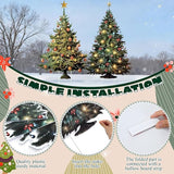 Geelin 2 Pcs Large Christmas Tree Sign Yard with Stake 2.62 ft Vintage Patio Lawn Decoration Outdoor Christmas Party Favor Ornament Garden Sign for Party Supplies(Vintage Tree)