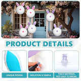 Jetec 6 Pcs 24 Inch Pastel Easter Inflatable Bunny Butt Decorations Outdoor Giant Hanging Inflatable Bunny Blow up PVC Balloon Ornaments Easter Decor for Yard Lawn Garden Front Door Porch