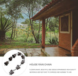 Rain Water Chain Rain Chain 1m Flower Rain Chain for Gutter Downspout Copper Decorative Rain Chain Bell Practical