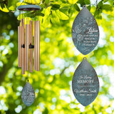 ASTARIN Custom Memorial Wind Chimes, Three Colors Personalized Sympathy Wind Chime for Loss Lover, Commemorative Wind Chime Deep Tone for Condolences/Funeral, Produced in USA
