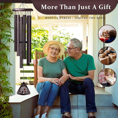 50th Anniversary Wedding Gifts, Best 50th Anniversary 32" Wind Chimes for Parents Grandparents, Golden 50 Years of Marriage Gift Ideas for Wife Husband, Golden Wedding Gifts for Couples