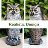 OFFO 2 Pack Plastic Owl Scarecrow for Halloween Decorations Outdoor Garden, Yard, Pool Decoration, 8.3 in Height
